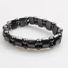 Pulseira de Hematita Pedra da Vesícula Preta Joias Europeias e Americanas Pulseira Magnética Masculina Retrô Acessórios DIY Pulseira de Pedra Preciosa Transfronteiriça