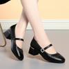 Una generación de zapatos de tacón para mujer 2024 zapatos Mary Jane con falda primavera y otoño zapatos de madre suela blanda cómodos cabeza cuadrada nueva