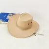 Fábrica de Sombreros de Vaquero Venta al por Mayor Sombrero de Sol de Gamuza Sombrero de Paja para Playa al Aire Libre Sombrero de Viaje Sombrero de Vaquero Occidental