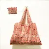 En stock Bolso de mano grande de tela Oxford 210D Nylon japonés Ecológico Plegable Portátil Poliéster Bolsa de compras