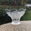 Placa de fruta de vidro balde de fruta transparente engrossado cristal decoração de vidro placa de armazenamento decoração de casa simples atacado