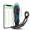 Plug Anal Telescópico com Anel Duplo para Homens Massajador Anal Controle Remoto por App Anel de Bloqueio Anal Telescópico Brinquedo Sexual Adulto