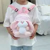 Linda Bolsa Pequeña de Conejo para Niños, Mochila a Cuadros para Niñas Estilo Nuevo, Mochila Escolar para Jardín de Infancia que Protege la Columna y Reduce el Peso, Bolsa para Snacks para Salidas
