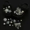 Nuevos Charms para Zapatos Crocs Little Dolphin con Lazo de Perlas Versátiles Compatibles Hebilla de Cadena Original DIY de Alto Nivel