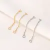 Color oro 14K retención doble anillo cadena más cadena larga hecho a mano DIY accesorios de joyería aretes aretes de borla material de colgante