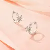 Pendientes Sin Níquel para Mujer con Piel Sensible, Pendientes de Botón con Racimo de Moissanita de Plata 925, Pendientes de Lujo Ligero de Gama Alta, Accesorios Populares para Orejas al por Mayor