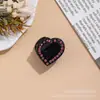 Pinza para el pelo de Corazón de Amor Dulce y a la Moda, Pinza para el pelo de Pedrería de Alta Gama, Pasador Elegante para Mujer, Pinza para el pelo para mechones sueltos, Accesorios para el pelo del Día de San Valentín al por Mayor