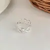 Anillo Vintage Geométrico de Piedra Natural Estilo Francés para Mujer, Colección de Anillos Abiertos de Diseño de Nicho, Accesorio de Joyería para Dedo Índice