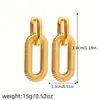 Chihang Jewelry Pendientes de Acero Inoxidable Chapados en Oro Europeos y Americanos Transfronterizos Joyería Pendientes de Nicho Avanzados de Moda Transfronterizos