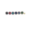 Aretes de Girasol de Vidrio con Diamantes DIY Decoración para Ropa Zapatos Tachuelas Flor Pedrería Bolsas Tapa Metálica Accesorios para Uñas