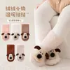25 calcetines de muñeca de invierno ultragrues antideslizantes para bebé, calcetines para caminar para lactantes y niños pequeños, calcetines de suelo para cachorros con mitad de forro polar