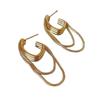 Aretes Largos de Borlas Metálicas con Aguja de Plata S925 para Mujer, Lujo Accesible, Aretes de Diseño de Alta Gama, Aretes Modernos Elegantes y Versátiles