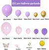Conjunto de guirlanda de balão roxo rosa Macca DIY festa de aniversário chá de panela festa de chá de bebê