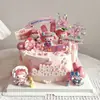 Fiesta de Té Maid Melody Culomi Kt Cat Decoraciones de Pastel Adornos Rosa Pequeña Princesa Niña Enchufe