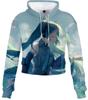 Sudadera con capucha de cintura alta con diseño de ombligo de roble de Chen Zelang Hui