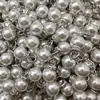 Venta al por Mayor de Fábrica Alto Brillo Abs Más Anillo de Diamante Colgante de Perla Colgante de Perla Accesorios DIY Joyería Boda Dulces Accesorios de Ropa