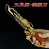 Lâmina de Serra Elétrica Ação Triângulo Z Arma de Liga Close Combat Equipamento Artesanato Ação Adereços 22cm Modelo Arma
