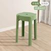 Taburete de plástico para el hogar, banco alto, grueso, apilable, redondo, de goma, para mesa de comedor de repuesto, taburete de molino de viento para habitación de alquiler.