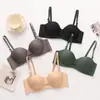 Sujetador Push-Up sin Costuras Estilo Japonés para Pechos Pequeños, Sujetador sin Aros para Mujer, Recogida Lateral del Pecho, Sujetador Especial para Pecho Plano