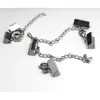 Corrente de Aço Liso Corrente de Aço Inoxidável Fecho Lagosta Pulseira de Cordão de Couro Fixação Final Acessórios de Joalheria Fecho de Clipe