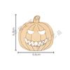 Etiqueta colgante de madera en blanco para Halloween, decoraciones de madera, calabaza de otoño para Halloween, artesanías huecas, colgante