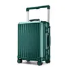Venta al por mayor del fabricante Maleta Multifuncional con Asa Ancha 20 pulgadas Maleta de Cabina PC Equipaje con Marco de Aluminio para Hombre Estuche de Cuero con Contraseña