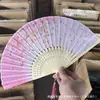 Abanico de Bambú Personalizado Estilo Antiguo, Abanico Plegable Portátil de Verano, Abanico de Danza Estilo Japonés, Abanico Antiguo Hanfu, Abanico para Mujer Estilo Japonés, Abanico Plegable Pequeño