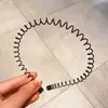 Faixa de cabelo invisível para meninos, faixa de cabelo ondulada, anel liso, faixa de cabeça esportiva coreana para lavar o rosto, grampo de cabelo popular para mulheres
