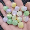 Cuentas sueltas de jade y perla color azul mar estilo antiguo, cuentas con forma de frijol en colores verde, amarillo y rojo rosa, cuentas espaciadoras, cuentas para joyería DIY