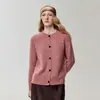Cardigan de Cachemira de Terciopelo Bai Cai Retro Lujo Ligero para Mujer, Hilo Floral, Suéter Sencillo, Top de Punto en Capas, Nuevo en Otoño/Invierno