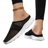 Sapatos Casuais de Verão Transfronteiriços, Sapatos de Malha Respiráveis e que Não Sufocam, Meia-Chinelos Slip-On, Sapatos de Solado Macio Que Não Cansam Seus Pés, Sapatos Preguiçosos para Mulheres