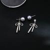 Coreia do Sul Design Sense Personalidade Exagerada Metal Grandes Brincos de Pérola Francês Elegante Moda Brincos de Orelha Brincos Ear Studs Acessórios de Orelha