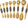 Copo Medidor de Aço Inoxidável 304 Banhado a Ouro Conjunto de Colheres Medidoras Ferramentas para Assar Copo Medidor Doméstico Colher Medidora de Duas Pontas Colher Medidora Transfronteiriça