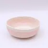 2020 venta al por mayor de fábrica línea de costura rosa estilo chino forma de cuenco redondo marco de cesta de almacenamiento de cuerda de algodón