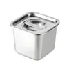 Uau! Recipiente Quadrado Personalizado de Aço Inoxidável para Temperos, Caixa de Temperos de Cozinha com Tampa, Caixa de Condimentos, Caixa para Armazenamento de Amostras, Recipiente Espessado para Banha
