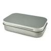 Caja de Lata Tesoro de Pescador para Pastillas y Tarjetas de Tabaco, Color Sólido, Tapa abatible imprimible, Caja de hojalata integrada