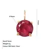 Nuevo Colgante Geométrico Redondo de Circonia Incrustada con Doce Piedras de Nacimiento Coloridas 6*6mm Colgante Sencillo Exquisitos Accesorios DIY