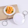 Chaveiro de Prato de Comida Simulada Pvc Miniatura Prato de Comida Simulado Cozinhar Brinquedo de Faz de Conta Restaurante Pequeno Presente