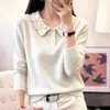 Suéter de punto de manga larga con cuello de muñeca de color de contraste para mujer, nuevo estilo primavera y otoño 2026, de alta gama, holgado, adelgazante y rejuvenecedor