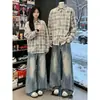 Otoño Invierno 2026 Camisa de Pana para Hombre Manga Larga Moda Masculina Versátil Camisa a Cuadros Estilo Relajado Sensación de Alta Gama