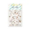 Adesivos de Arte para Unhas Coração Estampa de Leopardo Estilo Coreano Estilo Ins Borboleta Francesa Estrela Adesivos Decorativos para Diário Capa de Celular DIY