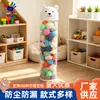 Caixa de armazenamento transparente grande com zíper duplo em formato de urso para brinquedos de pelúcia, organizador de brinquedos de pelúcia para uso doméstico