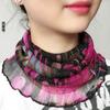 Bufanda de Cuello de Verano para Mujer, Malla Fina, Bufanda de Seda Versátil, Protector de Cuello para Colgar en la Oreja, Bufanda Pequeña con Protección Solar, Bufanda de Cuello para Primavera y Otoño