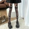 Medias de Red Punk Sexy con Tirantes Lolita Murciélago Hueco JK Spice Girls Pantimedias Oscuras Lolita