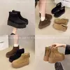 Botas de nieve para mujer Birkenstock, suela gruesa, nuevo estilo invierno 2026, versátiles, de moda, forradas de felpa, engrosadas, cálidas, botines, botas de algodón