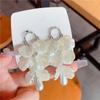Pendientes Largos de Flor de Perla y Concha con Pedrería y Borlas para Mujer, Pendientes de Diseño Versátil con un Toque de Lujo