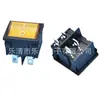 Interruptor basculante cuadrado pequeño KCD5, 21 x 24 mm, negro, 4 pies, 2 marchas, negro