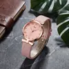 Relojes Creativos para Mujer al por Mayor en Stock con Lazo, Cuarzo Personalizado, Relojes Sencillos de Girasol y Malla para Mujer