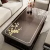 Nuevo mantel de mesa de café transparente estilo chino, lavable, impermeable, a prueba de aceite, protector de escritorio, vidrio suave de PVC, mantel para mesa de café de sala de estar