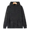 Moletom com Capuz Batik de Algodão 320g Estilo Outono e Inverno Moletom com Capuz Moda Tendência Marca Retro Americano Cor Sólida Top Masculino